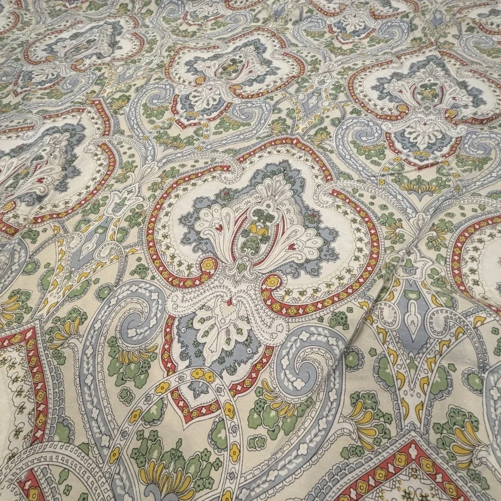 Ralph Lauren Standard Full Queen‎ Set Duvet Cover Shams Paisley Floral Cotton